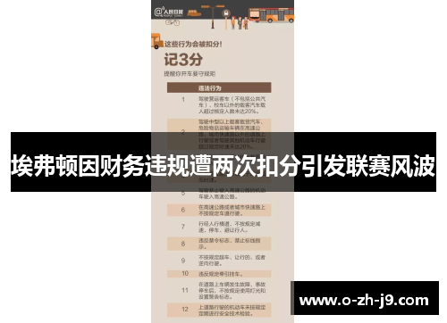 埃弗顿因财务违规遭两次扣分引发联赛风波